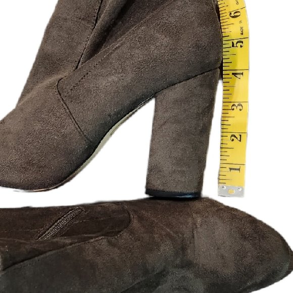 ALDO Army / Olive Green Ankle Length Block Heel Sock Boots / Booties 8.5 - Picture 8 of 9